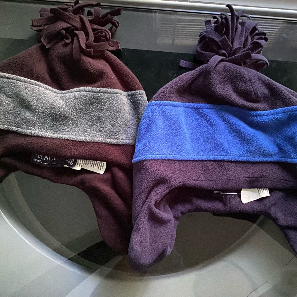 Children’s Place Kids Fleece Hats - Black and Gray and Navy and Royal Blue
